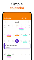 Simpel kalender screenshot