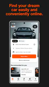 SIXT rent. share. ride. plus. screenshot