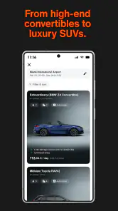 SIXT rent. share. ride. plus. screenshot