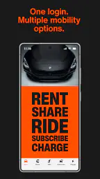 SIXT rent. share. ride. plus. screenshot