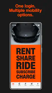 SIXT rent. share. ride. plus. screenshot