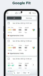 SmartBP blodtryksmåler screenshot