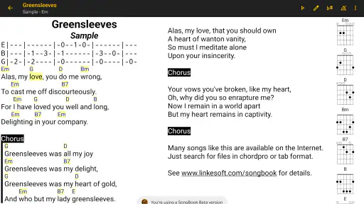 SongBook screenshot