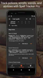 Spell Tracker (Pathfinder 1e) screenshot