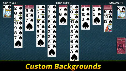 Spider Solitaire-spillet screenshot