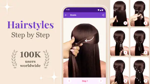 Step by Step Hairstyle App screenshot