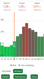 Strømligning elpriser screenshot