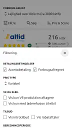 Strømligning elpriser screenshot