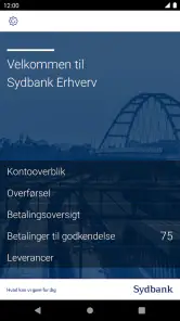 Sydbanks MobilBank Erhverv screenshot