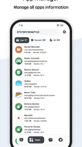 System Monitor Cpu Ram Battery screenshot