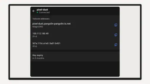 Tailscale screenshot