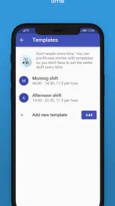 Tidsliste - Spor tidstimer screenshot