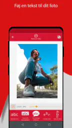 Tilføj tekst på foto screenshot