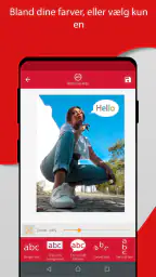 Tilføj tekst på foto screenshot