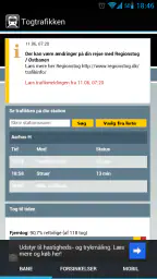 Togtrafikken — tog i realtid screenshot