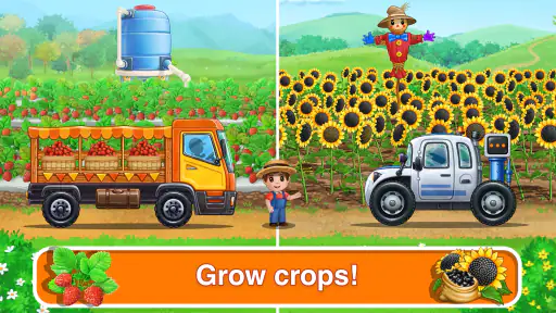 Tractor, car: kids farm games screenshot