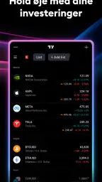 TradingView - Aktier og Krypto screenshot