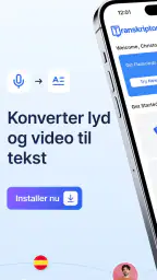 Transkriptor - Tale til Tekst screenshot
