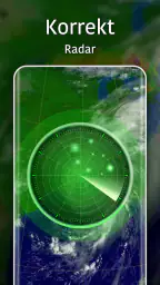 Værmelding og direkte radar screenshot