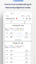 Vejret fra DMI og YR screenshot