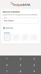 Vestjysk Bank screenshot