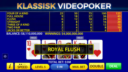 Videopoker fra Pokerist screenshot