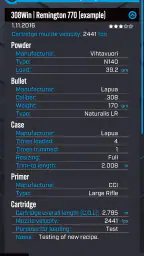 Vihtavuori Reload screenshot