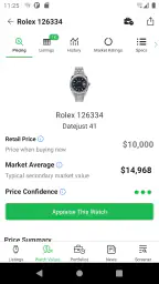WatchCharts screenshot