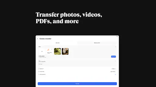WeTransfer: Filoverførsel screenshot