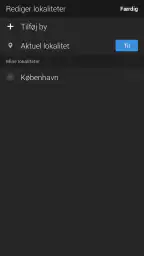 Yahoo Vejret screenshot