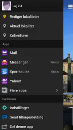 Yahoo Vejret screenshot