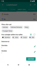 Yatzy Scoring Card til Yahtzee screenshot