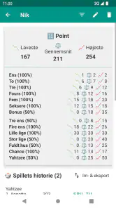 Yatzy Scoring Card til Yahtzee screenshot