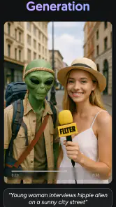 AI Video Generator: Filter screenshot