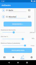 AirElectric-EV Routen & Preise screenshot