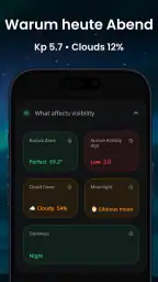 Polarlicht Vorhersage–AuroraMe screenshot