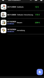 Auto Logbuch Deutsch screenshot