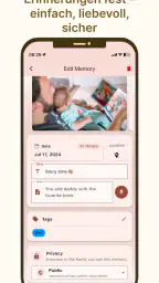 Baby journal screenshot