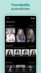 Beautify: KI-Frisuren, Make-up screenshot