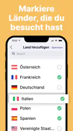 been: besuchte Länder screenshot