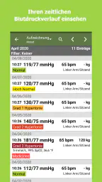 Blutdruck-Tagebuch screenshot