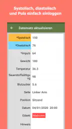 Blutdruck-Tagebuch screenshot