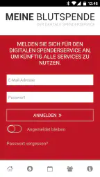 Blutspende - Spenderservice screenshot