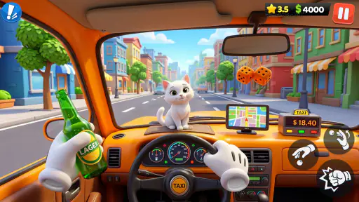 Crazy Taxi: Fahr-Spiel 3D screenshot
