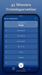 Dart Pro Training Sheet screenshot