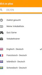 dict.cc+ Wörterbuch screenshot