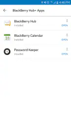 Dienste des BlackBerry Hub+ screenshot
