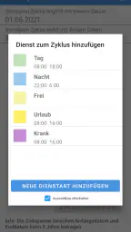 Dienstplan screenshot