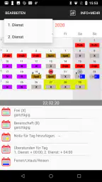 Dienstplan-Kalender screenshot