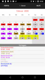 Dienstplan-Kalender screenshot